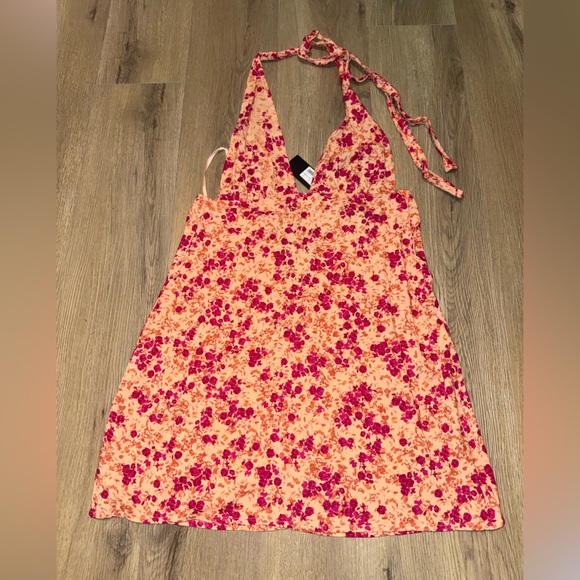 Motel Rocks Pink Floral Backless Dress - Picture 3 of 6